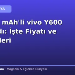 10.000 mAh’li vivo Y600 Tanıtıldı: İşte Fiyatı ve Özellikleri