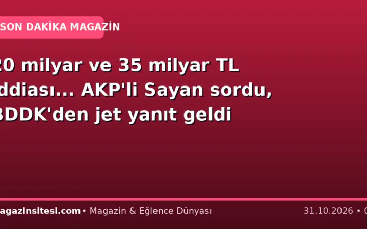 20 milyar ve 35 milyar TL iddiası… AKP’li Sayan sordu, BDDK’den jet yanıt geldi