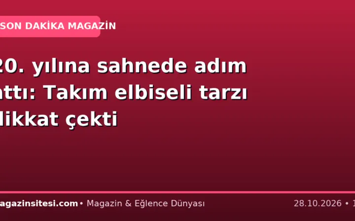 20. yılına sahnede adım attı: Takım elbiseli tarzı dikkat çekti