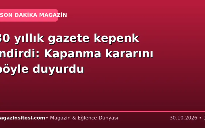 30 yıllık gazete kepenk indirdi: Kapanma kararını böyle duyurdu