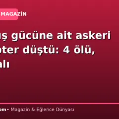 AB barış gücüne ait askeri helikopter düştü: 4 ölü, 11 yaralı