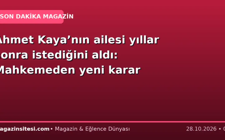 Ahmet Kaya’nın ailesi yıllar sonra istediğini aldı: Mahkemeden yeni karar