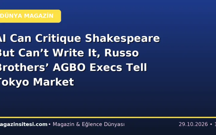 AI Can Critique Shakespeare But Can’t Write It, Russo Brothers’ AGBO Execs Tell Tokyo Market