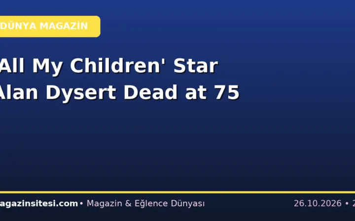 ‘All My Children’ Star Alan Dysert Dead at 75