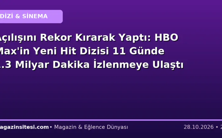Açılışını Rekor Kırarak Yaptı: HBO Max’in Yeni Hit Dizisi 11 Günde 1.3 Milyar Dakika İzlenmeye Ulaştı