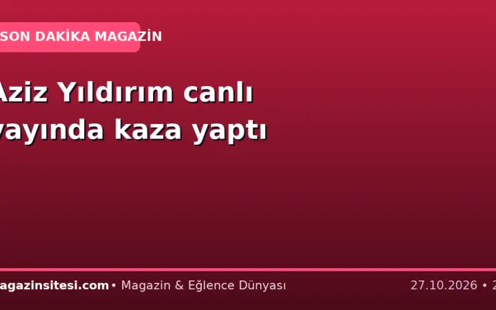 Aziz Yıldırım canlı yayında kaza yaptı