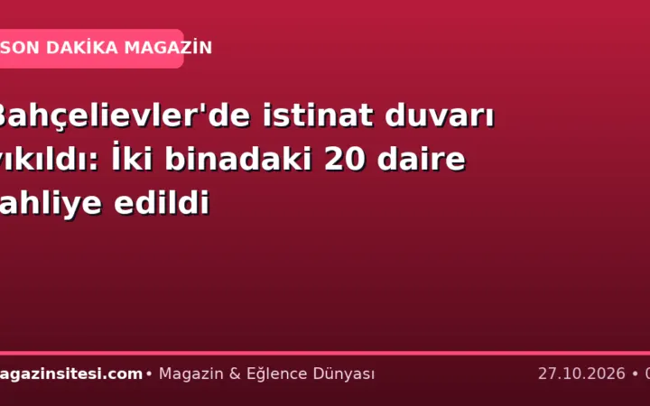 Bahçelievler’de istinat duvarı yıkıldı: İki binadaki 20 daire tahliye edildi