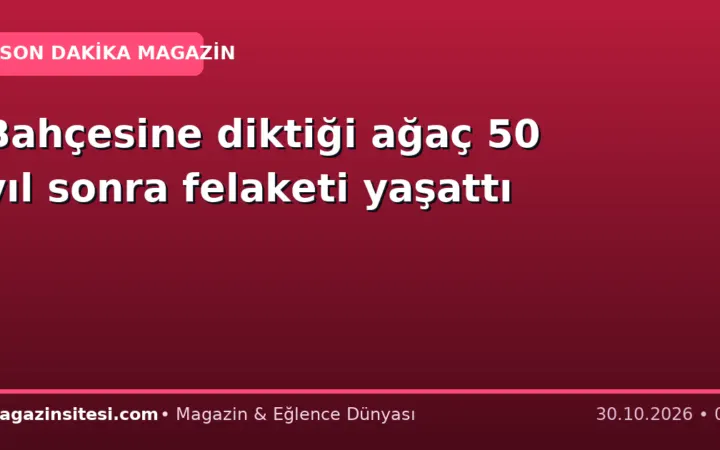 Bahçesine diktiği ağaç 50 yıl sonra felaketi yaşattı