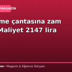 Beslenme çantasına zam geldi: Maliyet 2147 lira