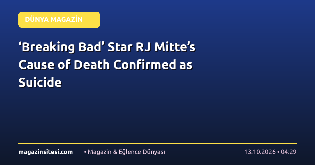 ‘Breaking Bad’ Star RJ Mitte’s Cause of Death Confirmed as Suicide