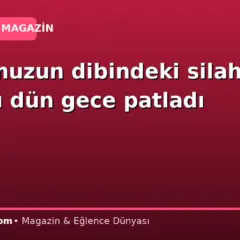 Burnumuzun dibindeki silah deposu dün gece patladı