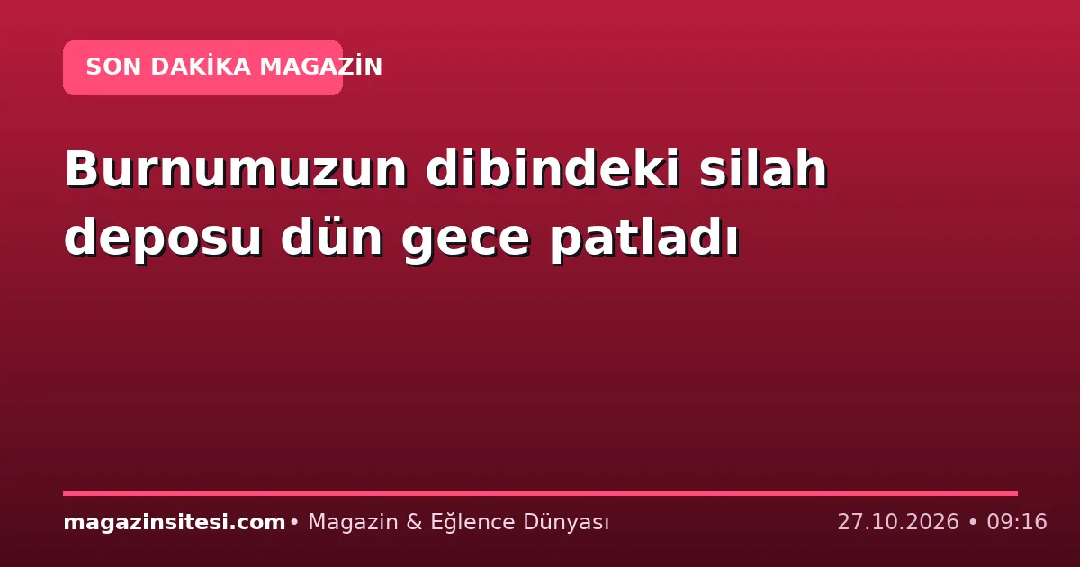 Burnumuzun dibindeki silah deposu dün gece patladı