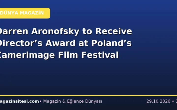 Darren Aronofsky to Receive Director’s Award at Poland’s Camerimage Film Festival