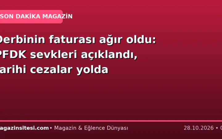 Derbinin faturası ağır oldu: PFDK sevkleri açıklandı, tarihi cezalar yolda