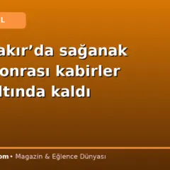 Diyarbakır’da sağanak yağış sonrası kabirler sular altında kaldı