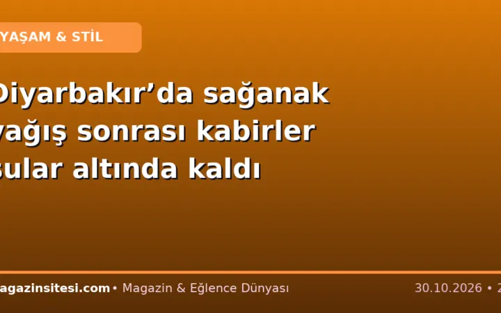 Diyarbakır’da sağanak yağış sonrası kabirler sular altında kaldı