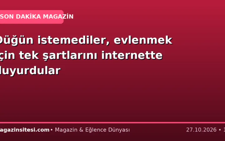 Düğün istemediler, evlenmek için tek şartlarını internette duyurdular