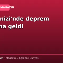 Ege Denizi’nde deprem meydana geldi