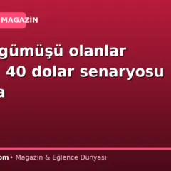 Elinde gümüşü olanlar dikkat! 40 dolar senaryosu masada