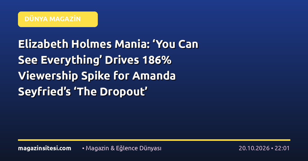 Elizabeth Holmes Mania: ‘You Can See Everything’ Drives 186% Viewership Spike for Amanda Seyfried’s ‘The Dropout’ (EXCLUSIVE)
