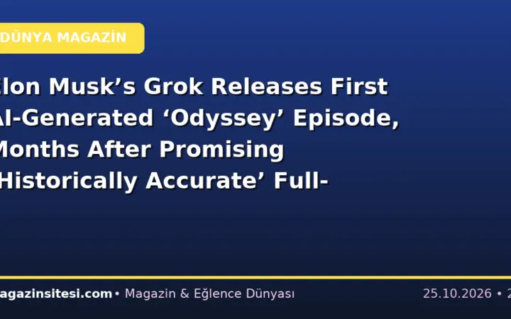 Elon Musk’s Grok Releases First AI-Generated ‘Odyssey’ Episode, Months After Promising ‘Historically Accurate’ Full-Length Movie