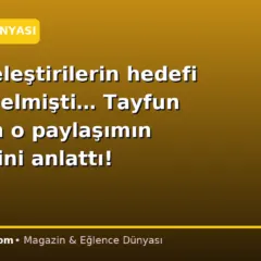 Emrah eleştirilerin hedefi haline gelmişti… Tayfun Erdoğan o paylaşımın hikayesini anlattı!