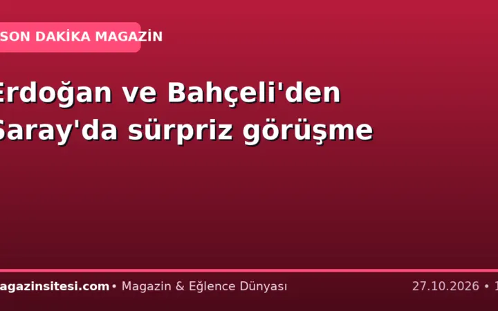 Erdoğan ve Bahçeli’den Saray’da sürpriz görüşme