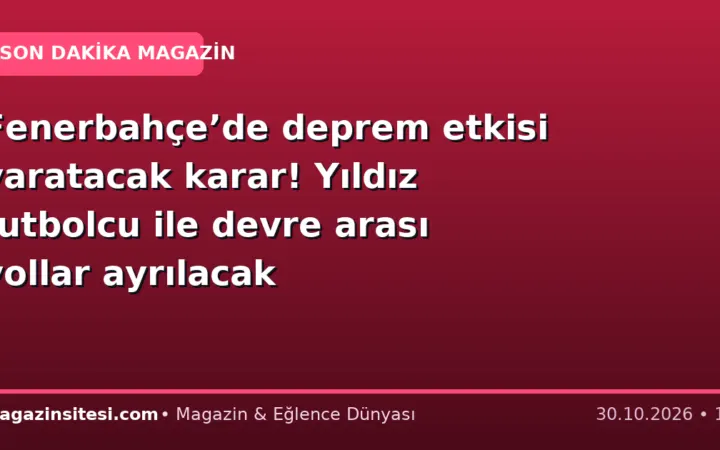 Fenerbahçe’de deprem etkisi yaratacak karar! Yıldız futbolcu ile devre arası yollar ayrılacak