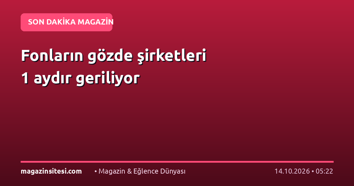 Fonların gözde şirketleri 1 aydır geriliyor