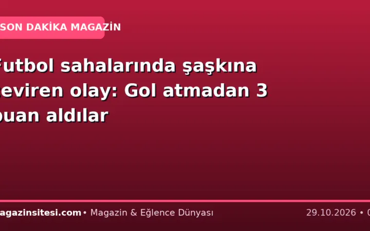 Futbol sahalarında şaşkına çeviren olay: Gol atmadan 3 puan aldılar