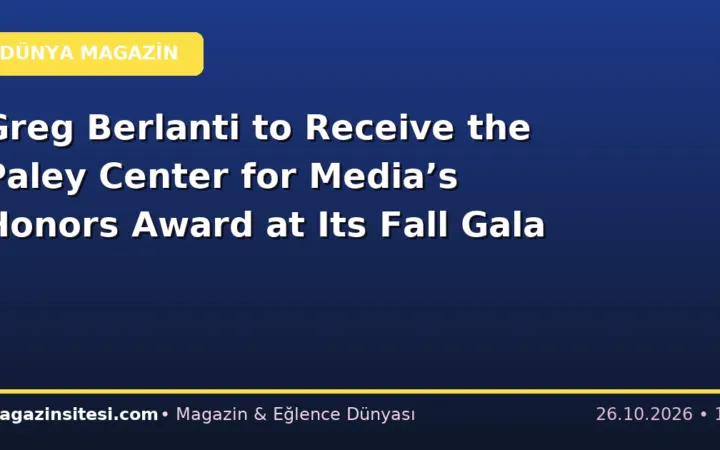 Greg Berlanti to Receive the Paley Center for Media’s Honors Award at Its Fall Gala