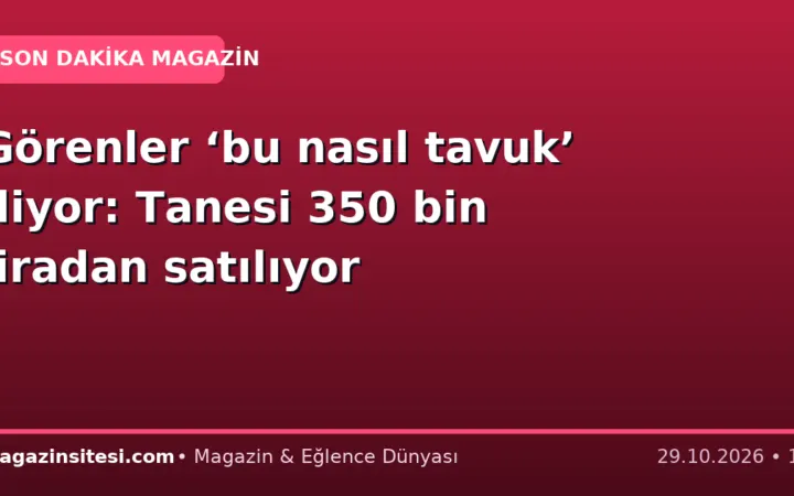Görenler ‘bu nasıl tavuk’ diyor: Tanesi 350 bin liradan satılıyor