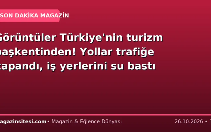 Görüntüler Türkiye’nin turizm başkentinden! Yollar trafiğe kapandı, iş yerlerini su bastı