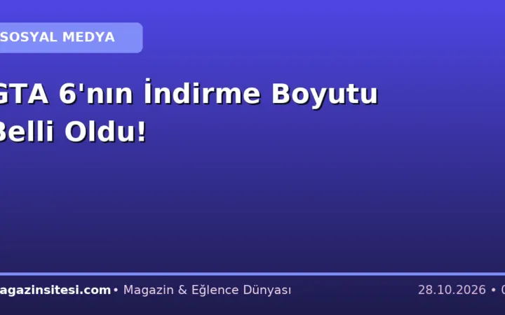 GTA 6’nın İndirme Boyutu Belli Oldu!