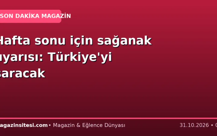 Hafta sonu için sağanak uyarısı: Türkiye’yi saracak