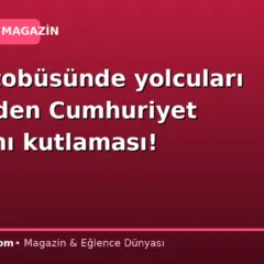 Halk otobüsünde yolcuları şoke eden Cumhuriyet Bayramı kutlaması!