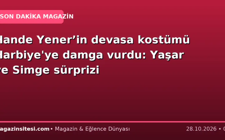 Hande Yener’in devasa kostümü Harbiye’ye damga vurdu: Yaşar ve Simge sürprizi
