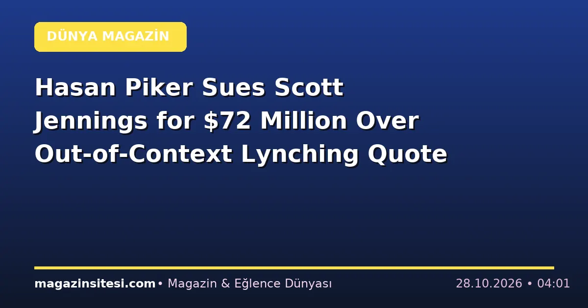 Hasan Piker Sues Scott Jennings for $72 Million Over Out-of-Context Lynching Quote