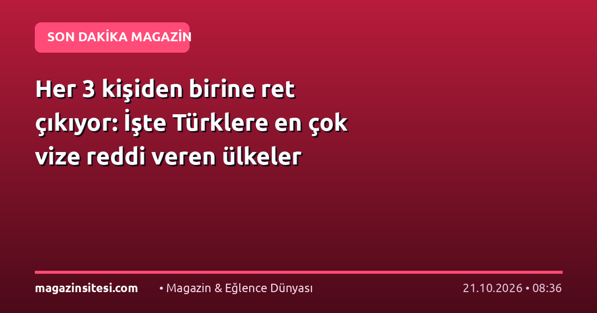 Her 3 kişiden birine ret çıkıyor: İşte Türklere en çok vize reddi veren ülkeler