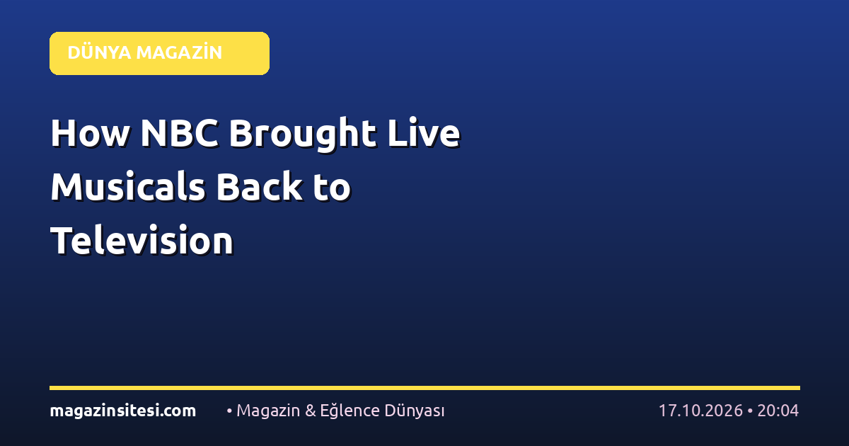 How NBC Brought Live Musicals Back to Television