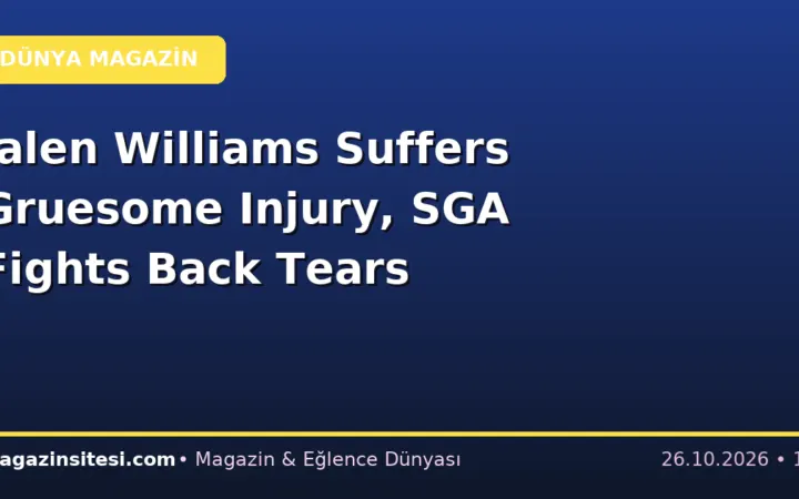 Jalen Williams Suffers Gruesome Injury, SGA Fights Back Tears