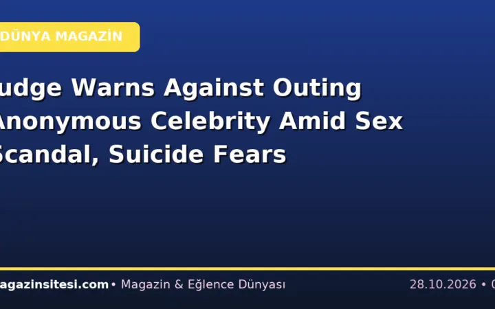 Judge Warns Against Outing Anonymous Celebrity Amid Sex Scandal, Suicide Fears