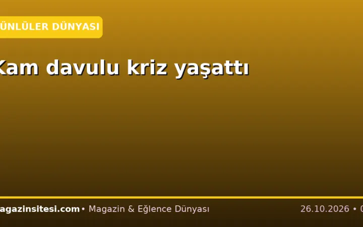 Kam davulu kriz yaşattı