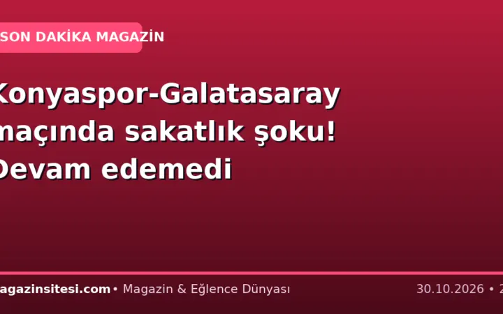 Konyaspor-Galatasaray maçında sakatlık şoku! Devam edemedi