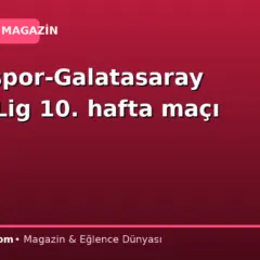 Konyaspor-Galatasaray Süper Lig 10. hafta maçı (Canlı)