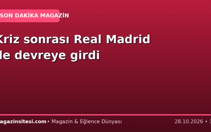 Kriz sonrası Real Madrid de devreye girdi