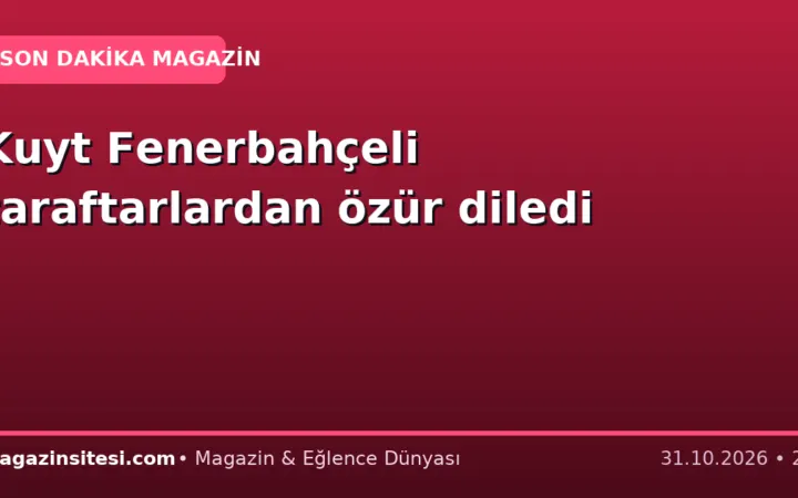 Kuyt Fenerbahçeli taraftarlardan özür diledi
