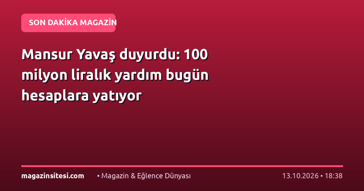 Mansur Yavaş duyurdu: 100 milyon liralık yardım bugün hesaplara yatıyor