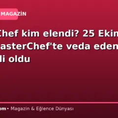 MasterChef kim elendi? 25 Ekim Pazar MasterChef’te veda eden isim belli oldu