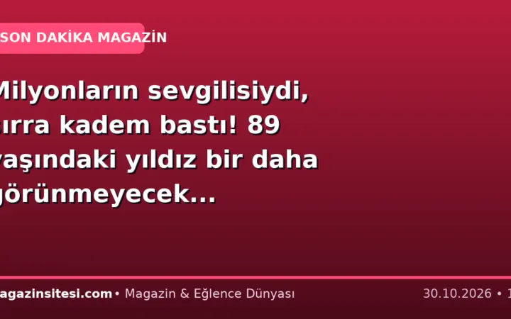 Milyonların sevgilisiydi, sırra kadem bastı! 89 yaşındaki yıldız bir daha görünmeyecek…
